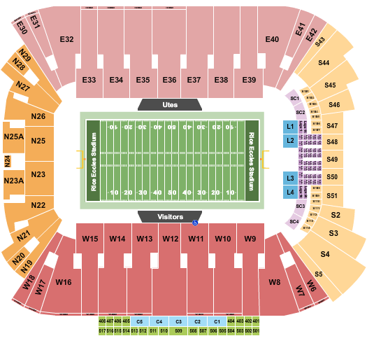 Rice Eccles Stadium Holy War Seating Chart